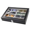 Walnut Sunglasses & Glasses Display Multi-Grid Storage Box