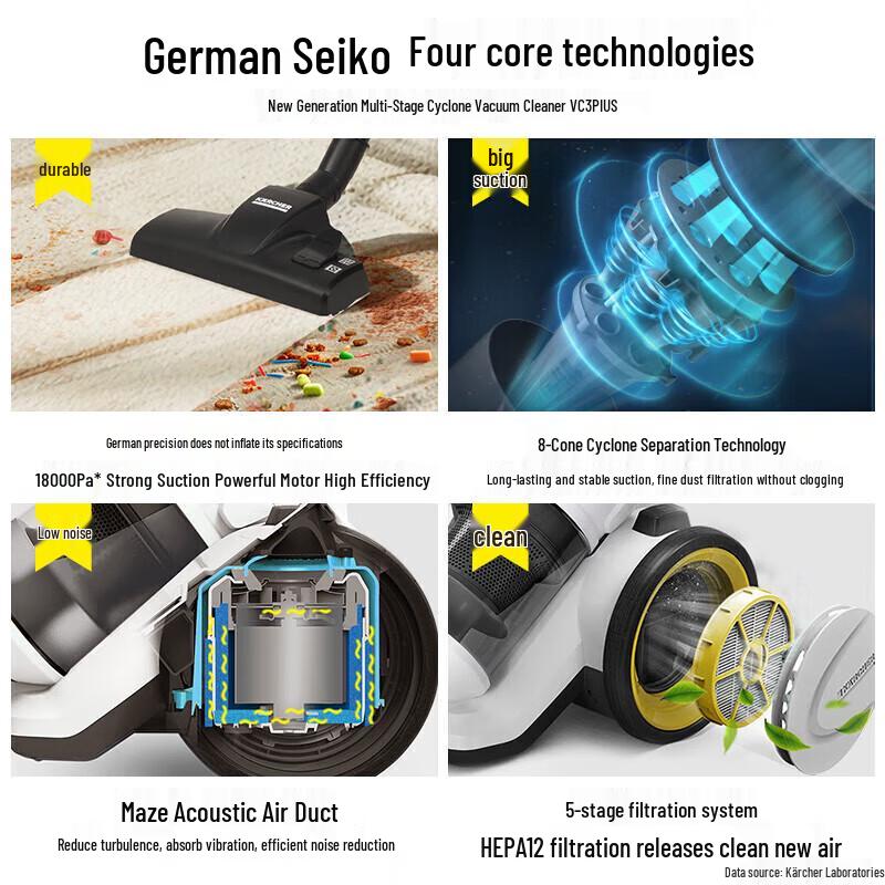 Karcher VC 3 Plus High Suction Wired Household Vacuum Cleaner