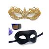 Mask Couple Halloween Set With Rhinestones And Lace For Holiday Party Costumes