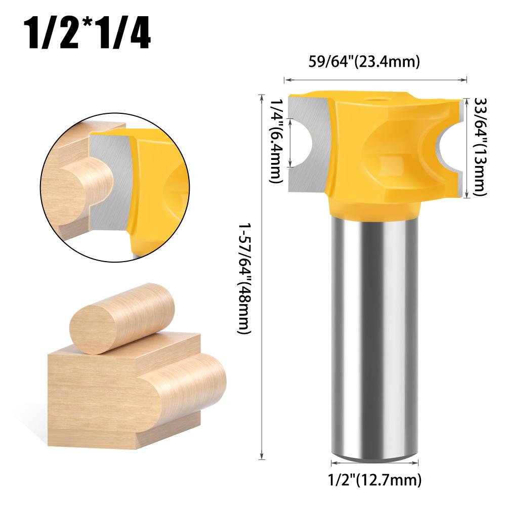 Semicircular Knife, Woodworking Positive Semicircular Knife, Arc Cutter Engraving Milling Cutter, Trimming Knife Fancy Knife 1/2 Handle 1/4 Handle