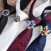 Men'S Business Tie Buckle Emperor Rhinestone Collar Ring Clip Tie Hoop Vintage Knight Tie Hoop Shirt Brooch