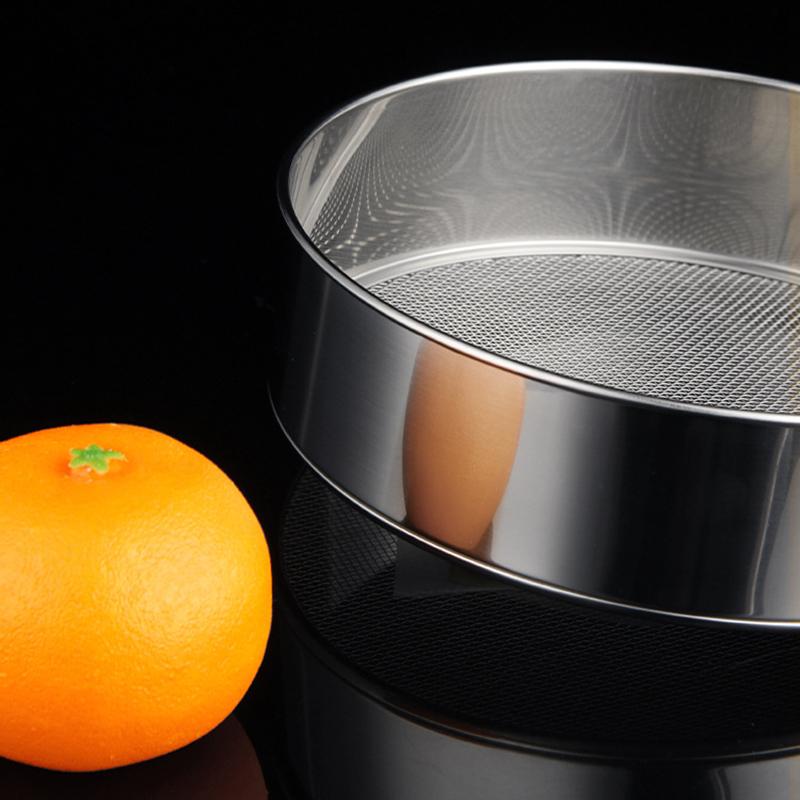 304 Stainless Steel Rice Flour Sieve 14 Mesh Thickened Sesame Baking Tools Holding Ultrafine Flours Sift Kitchen Cake Accesories