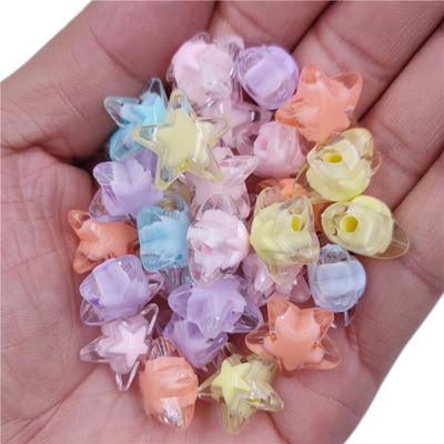 50 adet 17mm takı yapımı için yıldız şekli dağınık boncuklar DIY el sanatları kolye kolye bilezik