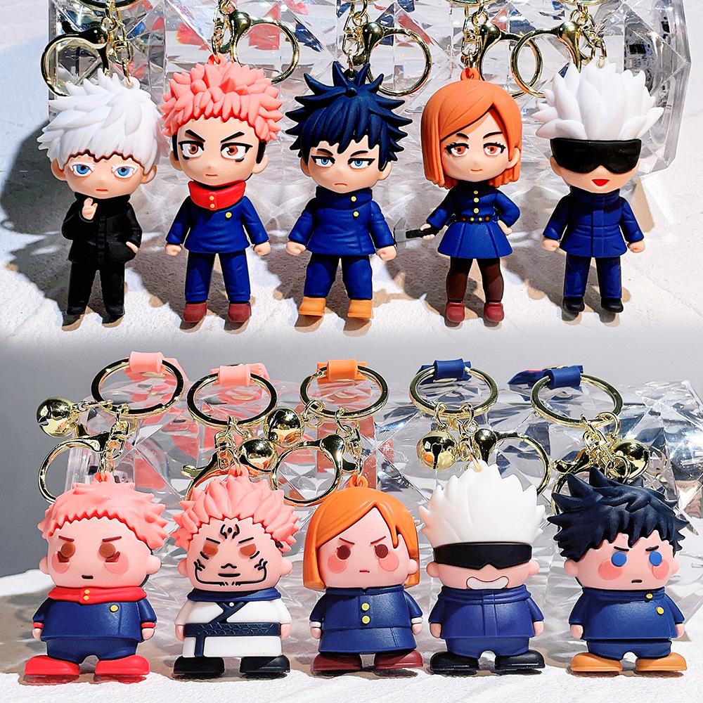 Jujutsu Kaisen Anime Keychain Figure Gojo Satoru Itadori Yuji Custom Keyring Cartoon Funny Toys Gift for Friends