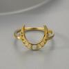 kinitial simple cute moon phase ring delicate stainless steel moon ring celestial jewelry accessories Christmas gift