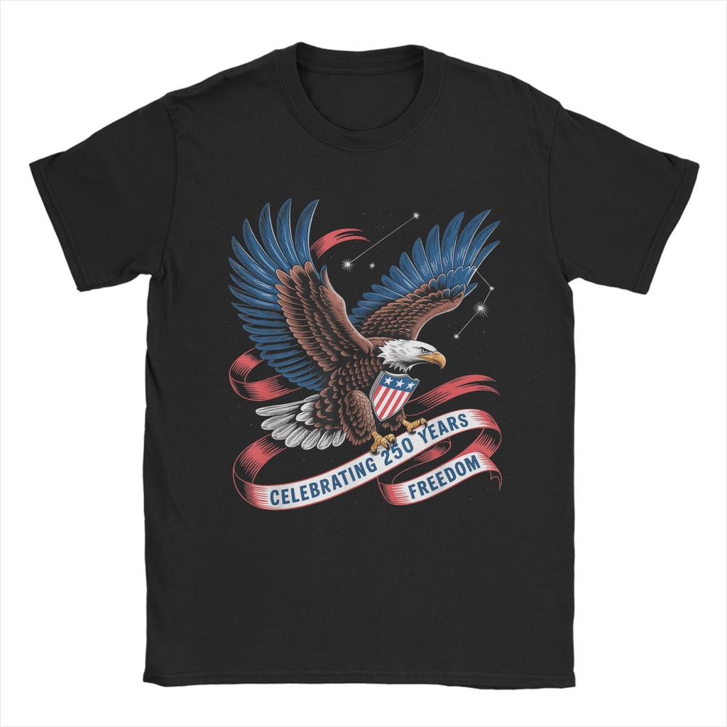 2026 New Men TShirt 250 Years America Anniversary USA 250th Birthday Fashion Tee Shirt Short Sleeve T Shirts Crew Neck Tees