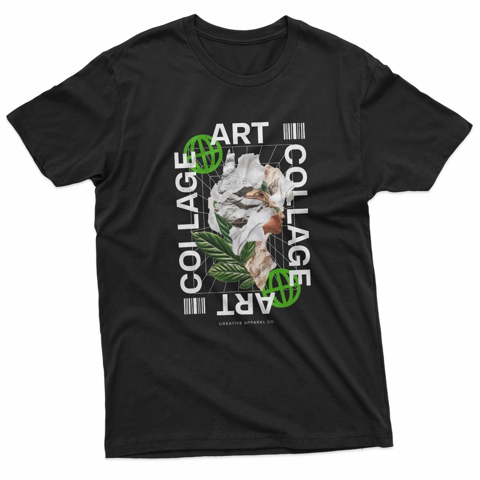 Minimalist Art Green Leaf Creative Apparel T-Shirt M