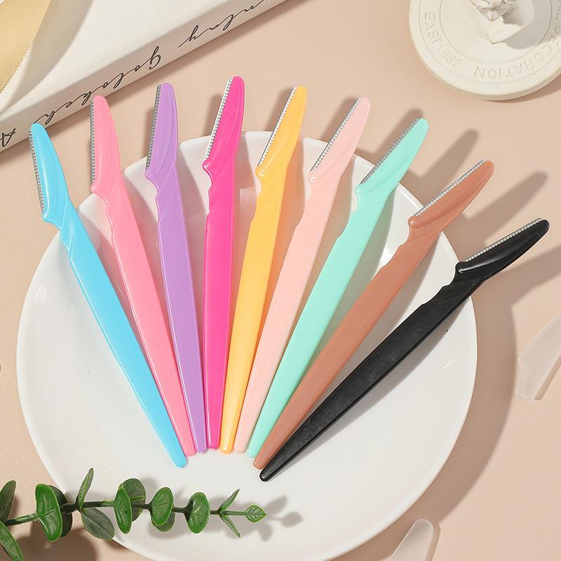 Eyebrow Trimmer Sharp Straight Handle Razor - Beauty Shaping Tool