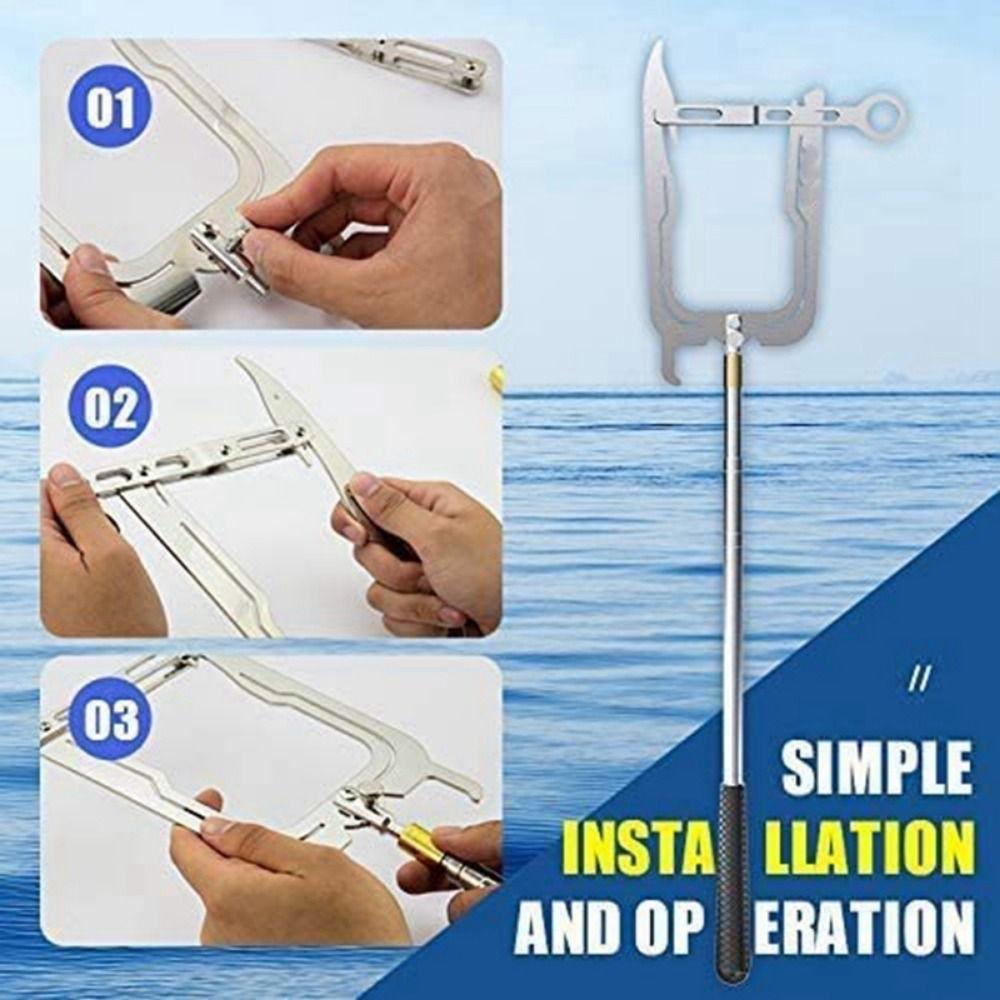 U Shaped Dock Hook Stainless Steel Long Distance Threader Marine Hardware Accessories