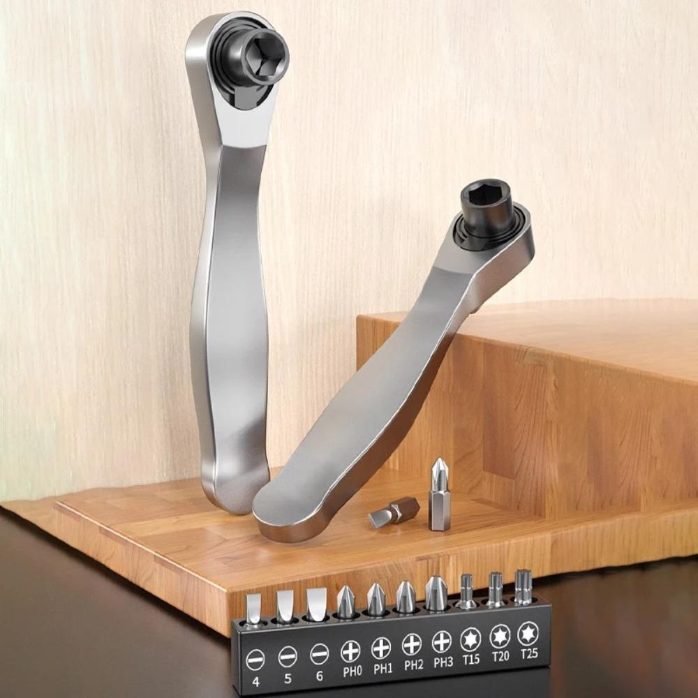 Mini sada šroubovacích bitů Rychle otočný ruční nástroj Nová sada ráčnových klíčů Pro stísněné prostory