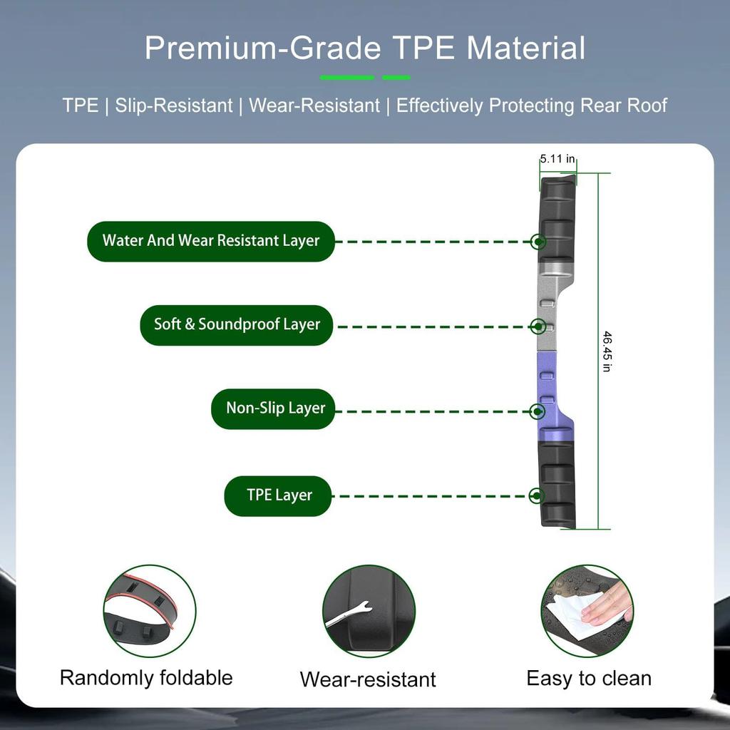 Rear Roof Spoiler Compatible With -2025 Ford Maverick Rear Roof Protector TPE Window Top Spoiler Replacement For 2024 2025 Ford Maverick