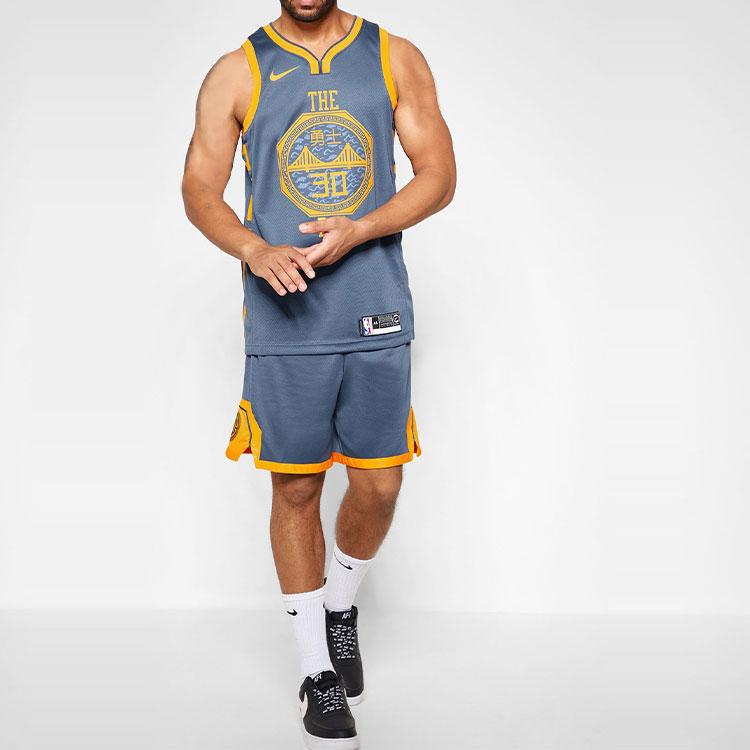 Nike Golden State Warriors Stephen Curry City Edition NBA Jersey 2018-2019 Men Jersey Blue AJ4610-428