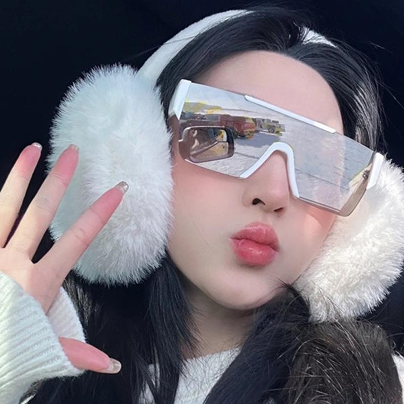 New Y2K Style Cycling Square Sunglasses Windproof Glasses for Men Women Retro-Reflective Sheeting Lens Road Riding Sport Glasses