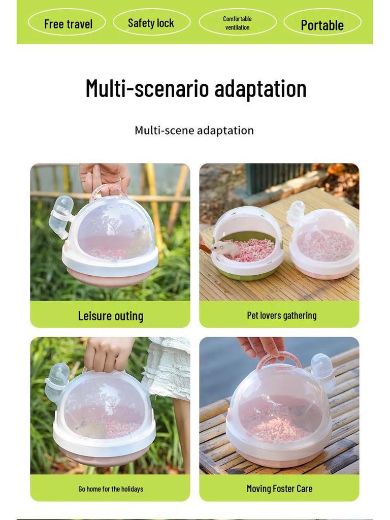 Bolsa de Viagem Transparente Portátil para Animais Pequenos: Hamsters, Ratos e Petauros-do-açúcar