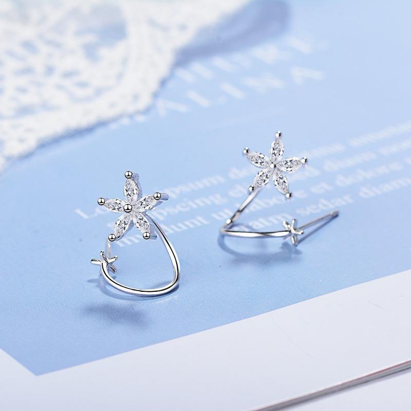 Damskie kolczyki ze stopu miedzi z cyrkoniami Lindon - Kolczyki z zawieszką na prezent weselny