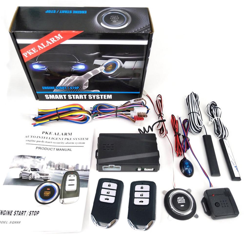 Car Alarm Passive Keyless Entry One Button Start Remote System Auto Central Lock
