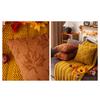 Decorative Pillow Case Embroidery Maple Leaves Pumpkin Pattern Pillow Cover Removable