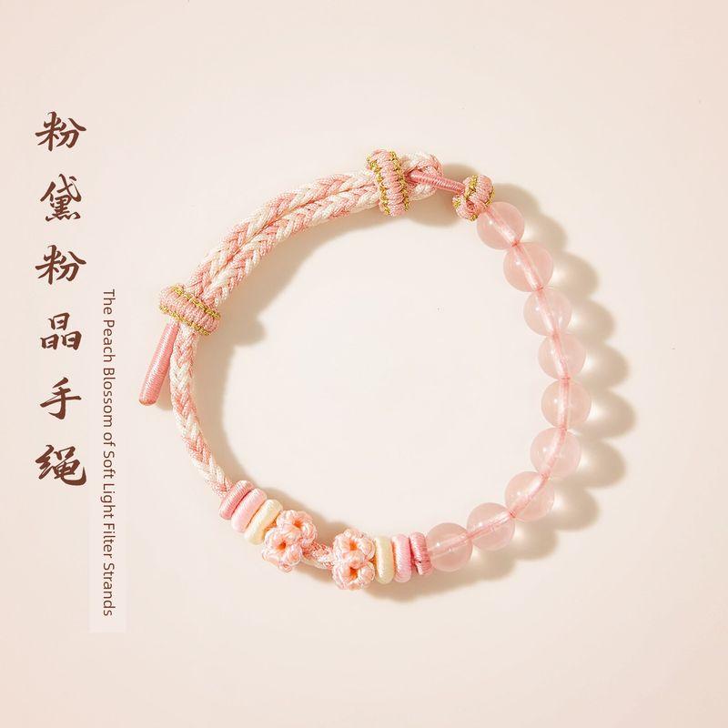 

Жемчуг Жемчуг [Фиолетовая Роза] Натуральный Почти Идеальный Круг Пресноводный Жемчужный Браслет Носимый Золото DIY Цвет Персика Ремешок для Ношения Pink DIY hand rope(Hand circumference 14-18cm)