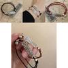 Stylish Chinese Red String Bracelet With Five Emperor Coins Plated Unisex Alloy