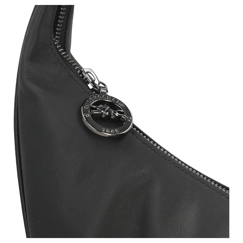 Longchamp Le Pliage Xtra Deep Silver Metal Zipper Closure Leather Shoulder Tote Bag Large Women Handbags Black 10338987001