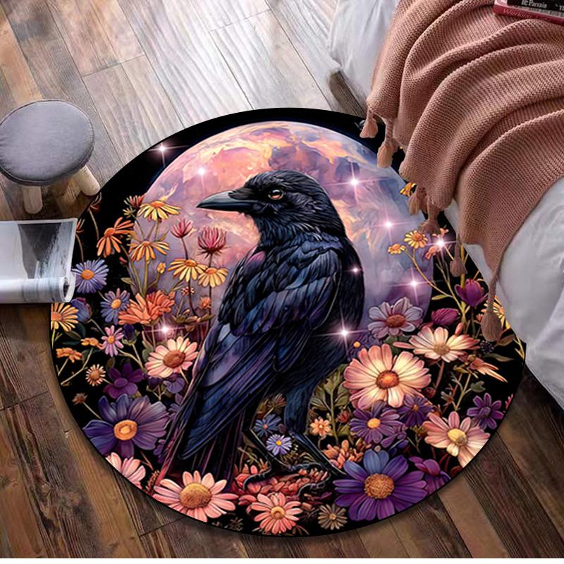 

Galdauts Sun & Moon Cats Circular Rug Office Decorative Carpet For Living Room Bedroom Door Mat Floor Carpet Computer Chair Area Rug 80x80cm( 31x31in)