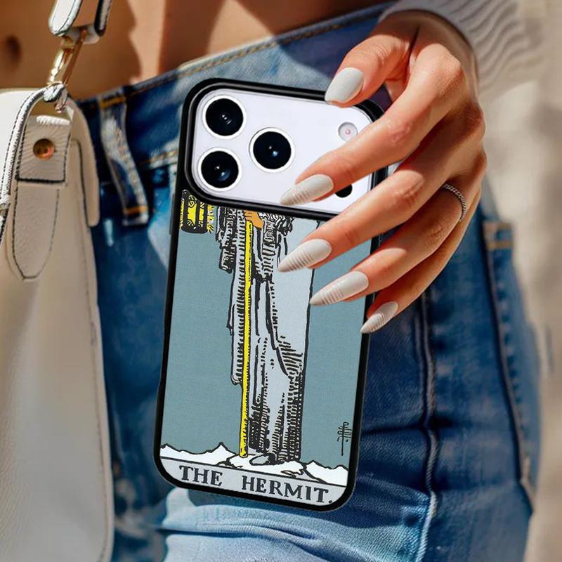 The Hermit Tarot Card Witchcraft Phone Case For iPhone 17 Air 14 15 13 12 Max Cover For Apple 16e 11 Pro Max Plus Coque