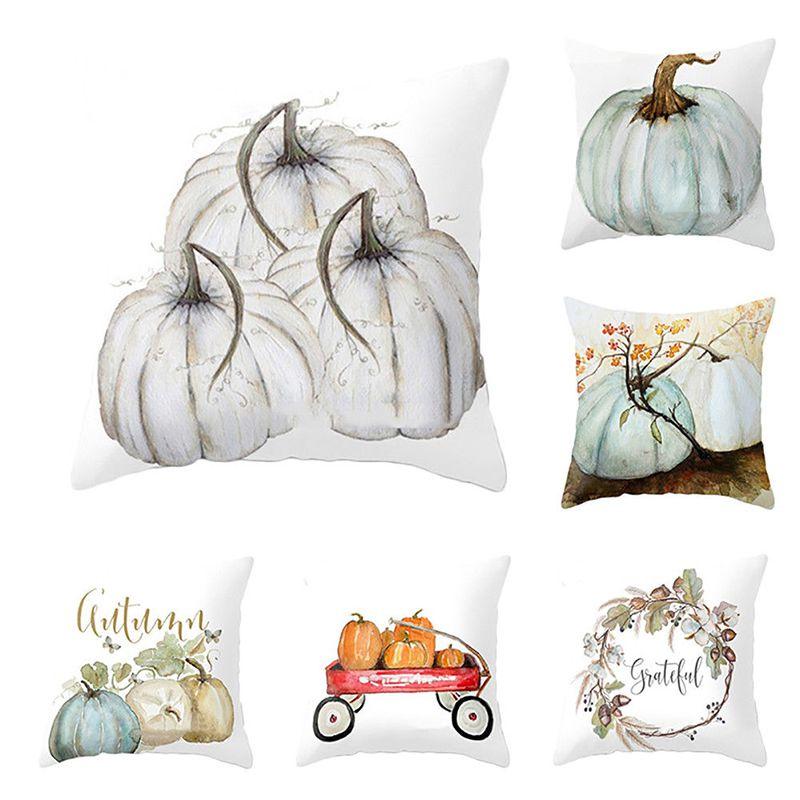 Elegant Watercolor Pumpkin Cushion Cover Pillow Case Adds Festive Charm To Any Room