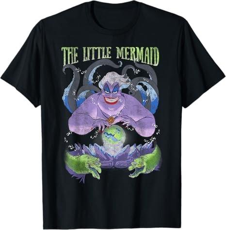 The Little Mermaid Evil Ursula Crystal Ball Black TShirt S