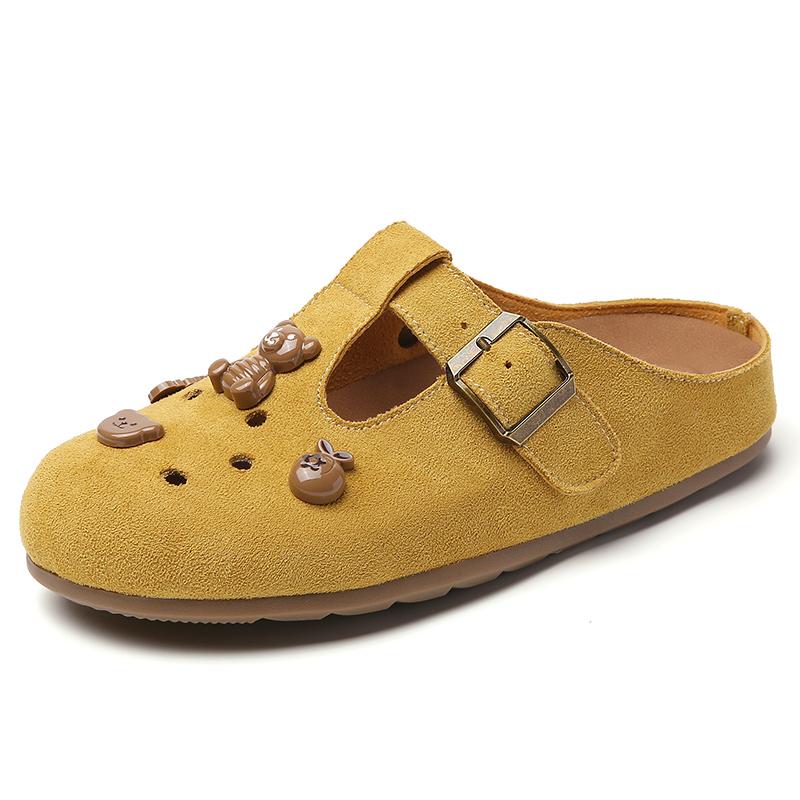 2025 Zamszowe Klapki Damskie DIY Korekowa Wkładka Klapki Plażowe Korekowe Antypoślizgowe Klapki Damskie z Podparciem Łuku