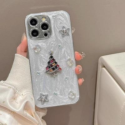 Koreanischer Ins Dreidimensionaler Kleber Weihnachtsbaum Geeignet für IPhone16promax Handyhülle Apple 1513