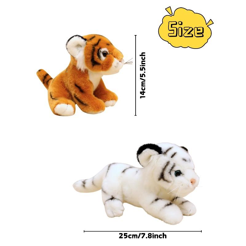 4 Styles Simulation Baby Tiger Plush Toy Stuffed Soft Wild Animal Forest Tiger Pillow Dolls For Kids Boys Birthday Gifts Valentin