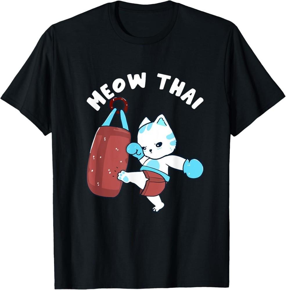 Funny Muay Thai Cats Thai Boxing Fighter Design T-Shirt Unisex T-Shirt L