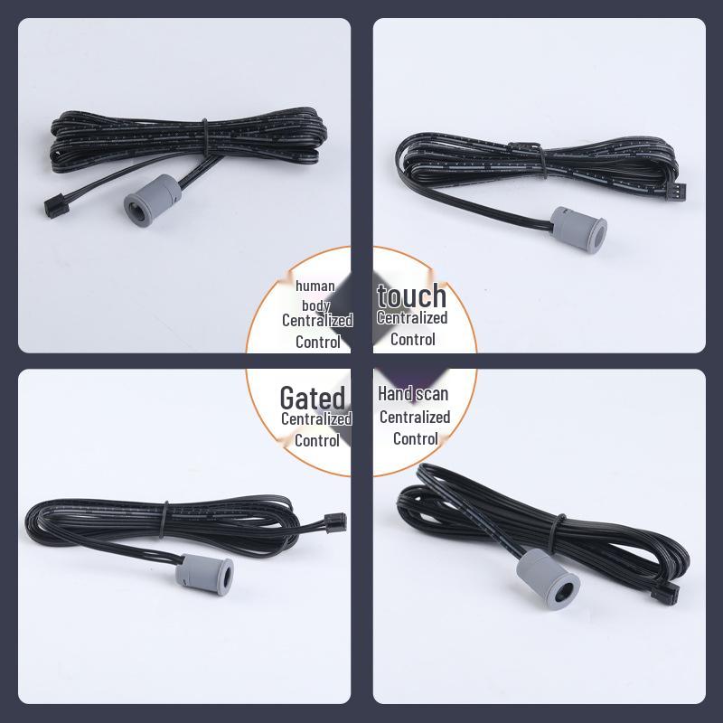 Cabinet Sensor Switch: Replaceable Head, Detachable Control, Body Induction, Touch/Hand-Wave Activation, Door Control, Wardrobe Lighting