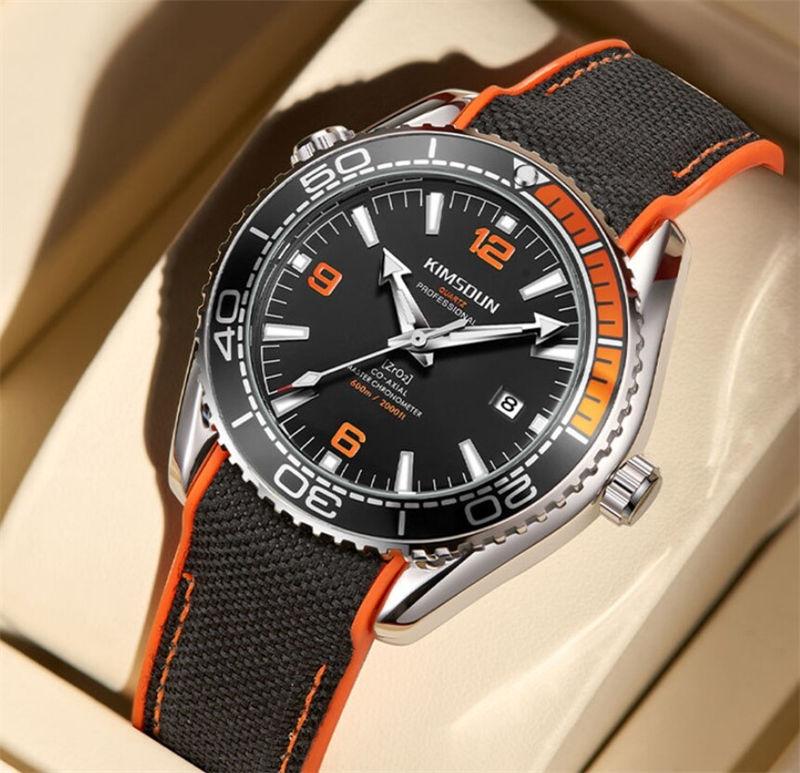 Fashion Quartz Watch Men Sports Silicone Strap Waterproof Luminous Calendar Casual Wristwatches GZW