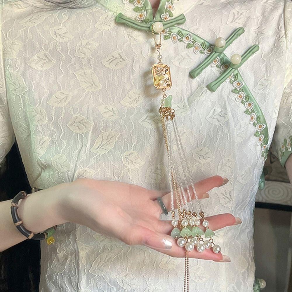 Lange hängende Quaste Chinesischer Stil Brosche Modeschmuck Anhänger Broschen Outdoor