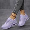 Women Fashion Air-cushion Sneakers PU Leather Running Shoes Anti-slip Outdoor Sports Shoes Elastic Gym Trainers