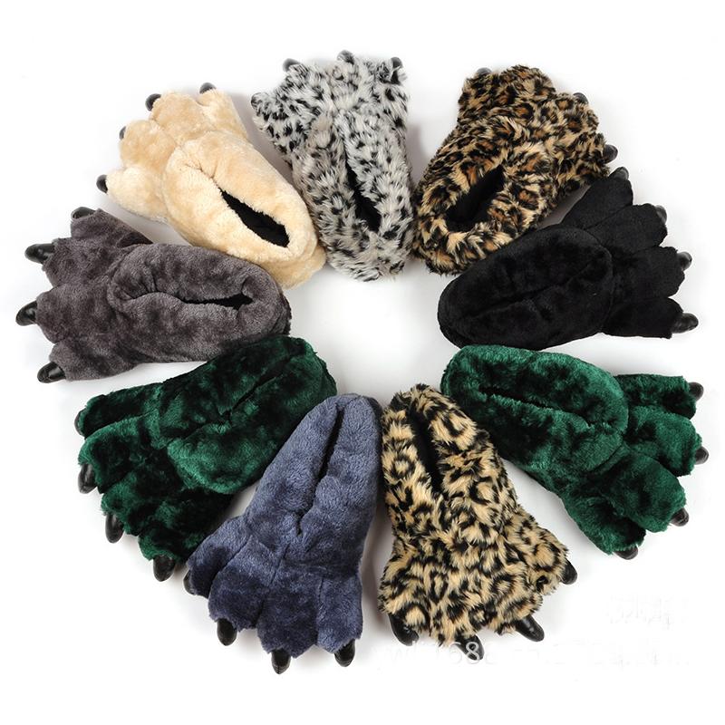 Fashion Funny Plush Slippers Women Winter Shoes Indoor Personalized Casual Flats Furry Slides Couples Comfort Bedroom Shoes Halloween