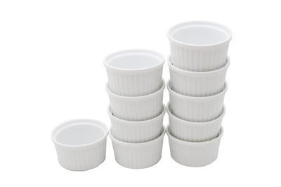 Castle Enterprise Commercial Durable Souffle 8cm a Favorite of Chefs At Popular Restaurants Set Cut-Edge Dishware, Diameter, 10-Piece Set,