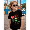 European Sizes Boys'  Breathable Short Sleeve T-Shirt WithTraffic Light Stop Sign Cartoon Character Graphic Print - Round Neck Casual Summer Shirt