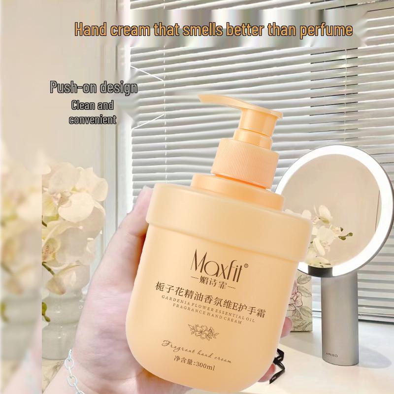 

Mei Shifei Gardenia Essential Oil Hand Cream: Hydrating, Moisturizing, Vitamin E-Enriched, Fades Hand Lines