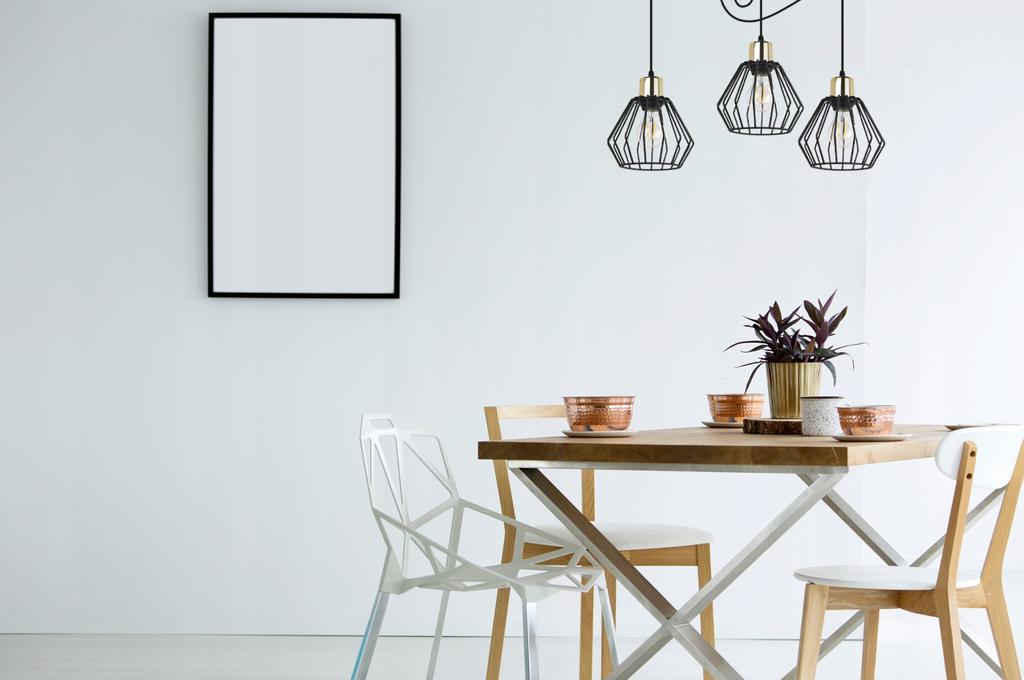 Hängelampe, Deckenleuchter, Drahtschirm, LED