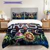 Dinosaur Vs Zombies Epic Clash Three-piece Set (1 * Duvet Cover + 2 * Pillowcase, Without Core) 2D Flat Christmas Birthday Gift