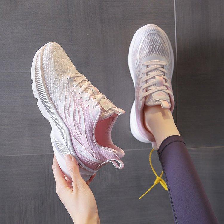 

Women s shoes, sports shoes, soft soles 2025 new autumn breathable and lightweight military training cushioning casual mesh running shoes women 40 рожевий