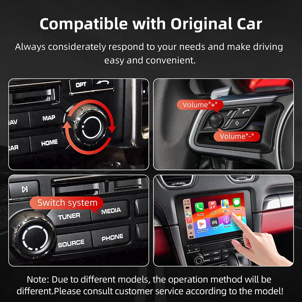 OEM Screen Upgrade Wireless Carplay Auto For Porsche Cayenne Macan 911 W/ PCM 4.0 2017-2018 Mirror-Link