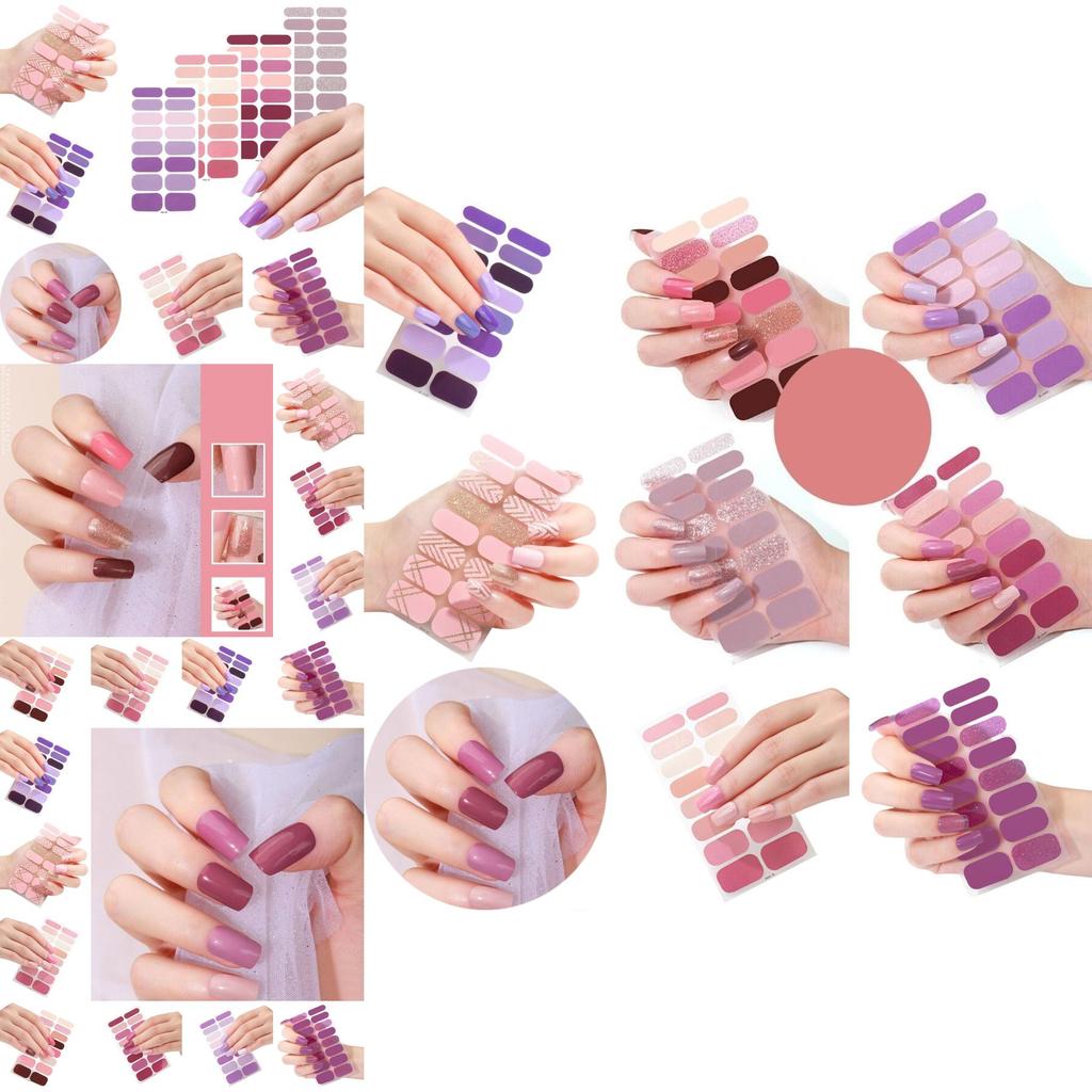16 High-quality Nail Stickers With 16 Different Shades Easy To Apply And Customize