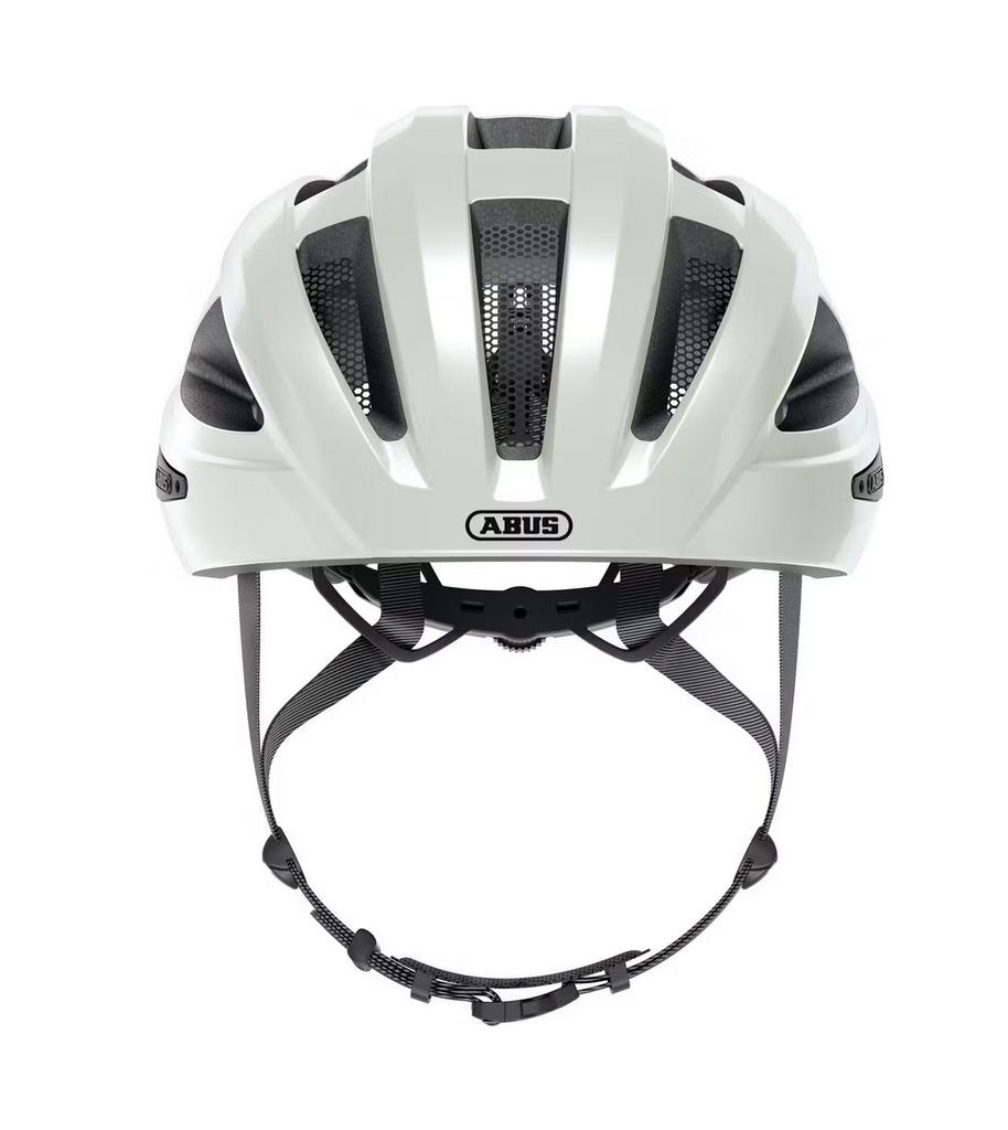 Kask Rowerowy Z Daszkiem Abus Macator Pearl White Regulowany