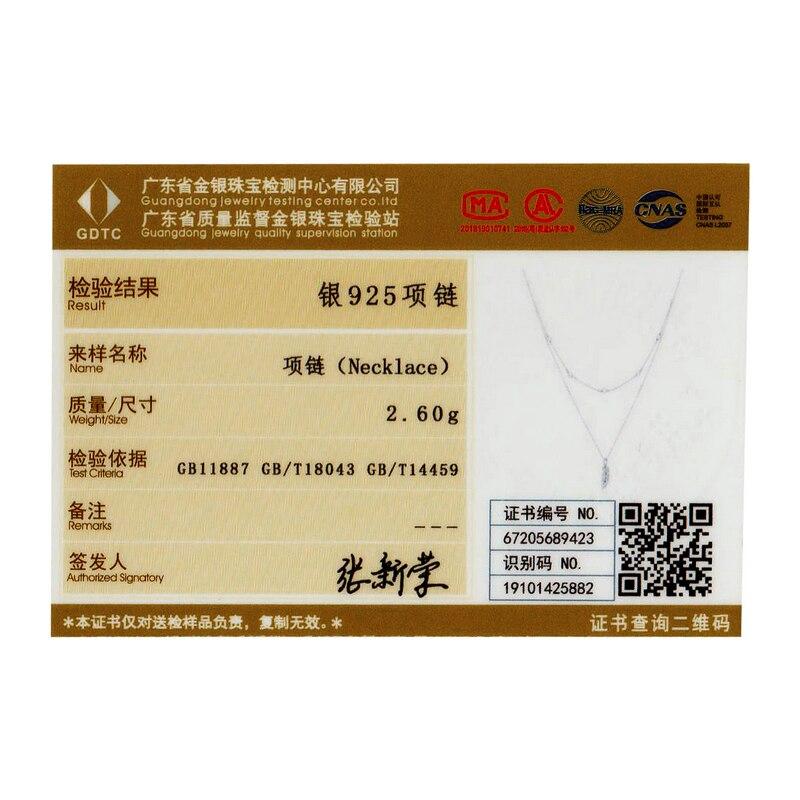 BAMOER 925 argent Sterling plaqué platine brillant oreilles de blé pendentif collier pour femmes chaîne colliers