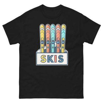 Skier Berg Skigebiet Stadt T-Shirt