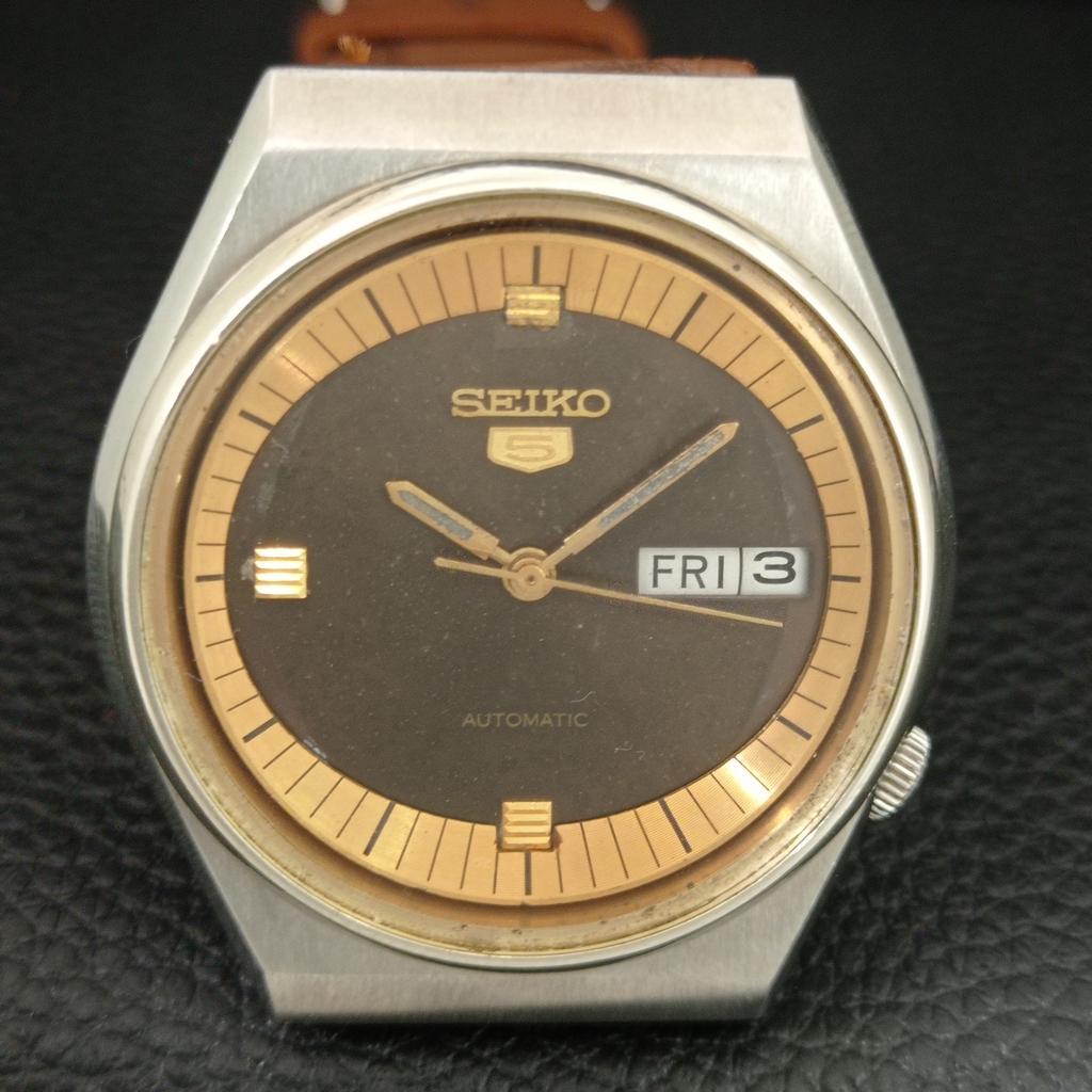 VINTAGE SEIKO 5 AUTOMATIC 6309A JAPAN MENS ORIGINAL DIAL WATCH A708466-1