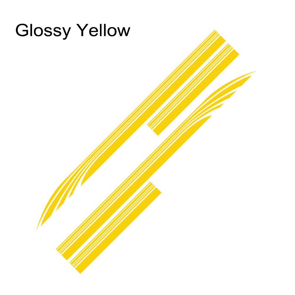 2pcs Car Stickers Door Side Skirt Decals For Toyota Hiace Bus Sport Stripes Decoration Vinyl Film Tuning Auto Accessories
